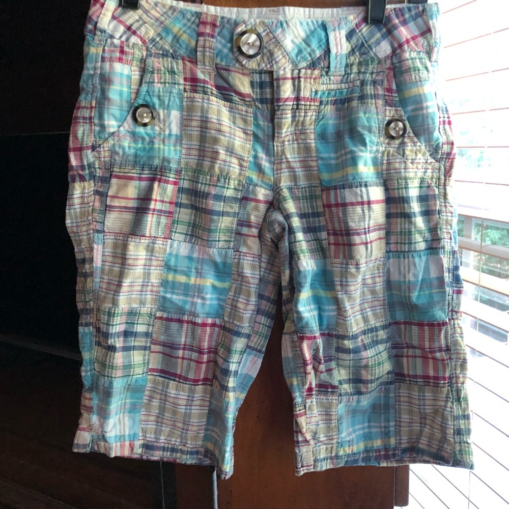 Candie’s Plaid Bermuda Shorts, Size 1